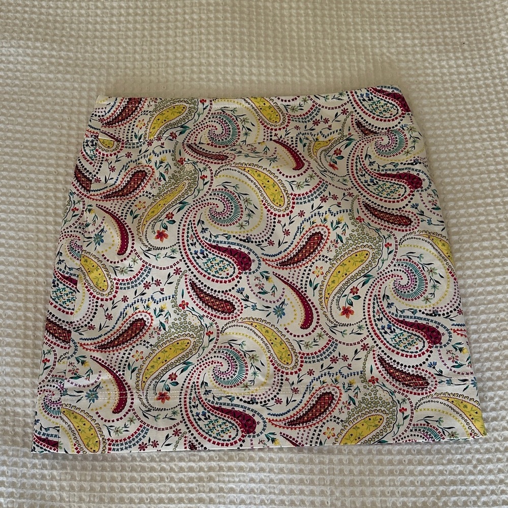 Talbots Multicolor Paisley Pencil Skirt